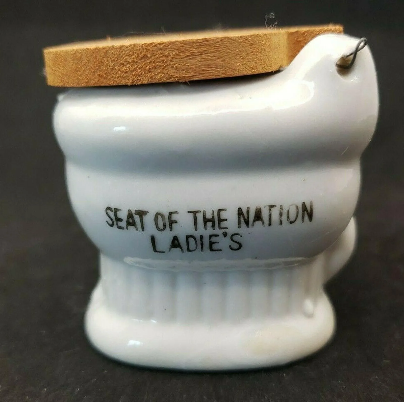 Product image for 1950's Ceramic Toilet Seat Seat of the Nation Ladies Occupied Japan U292