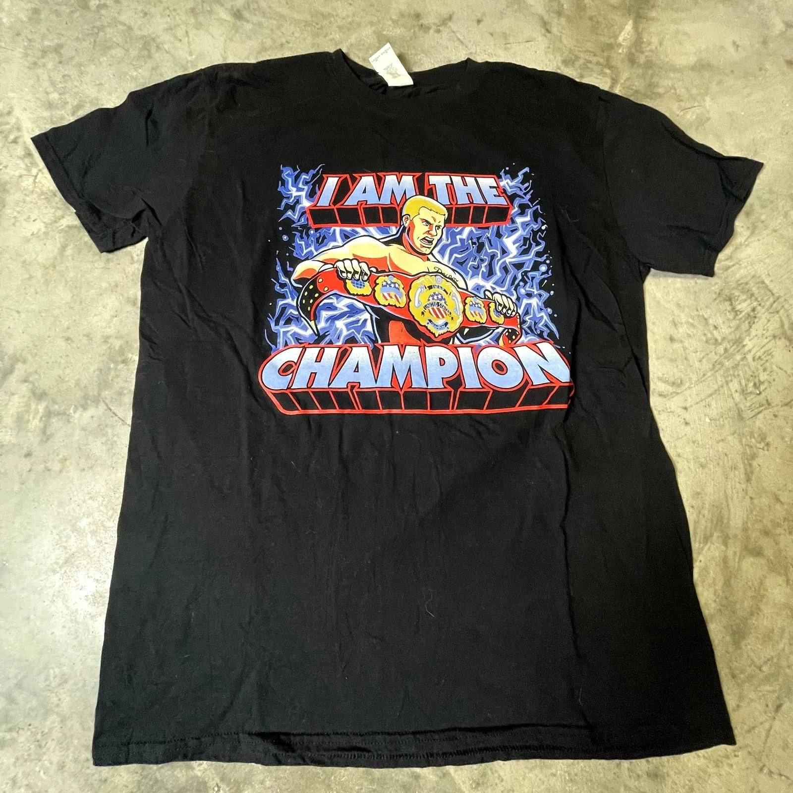 Product image for Vintage Cody Rhodes Gildan I Am The Champion T-Shirt - pre-owned---good - Gildan