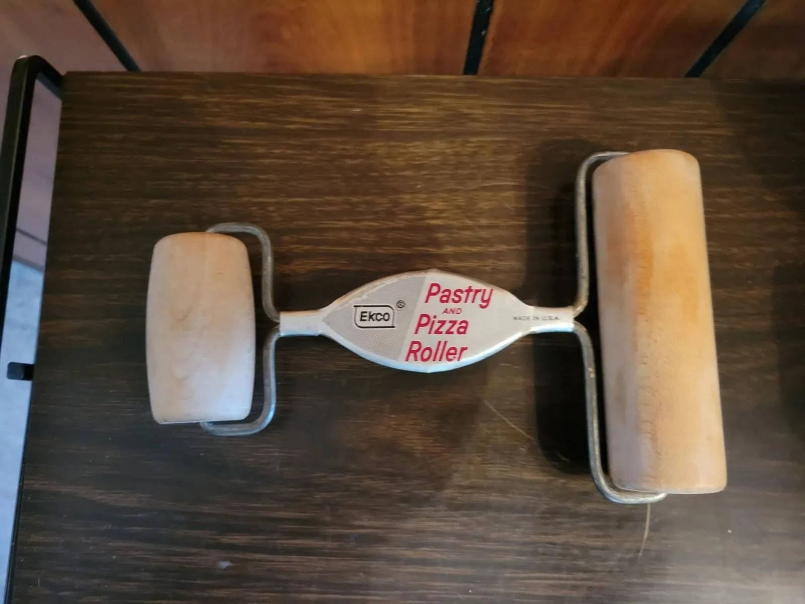 Product image for Ekco Pastry and Pizza Roller - Wood, USA - pre-owned---good