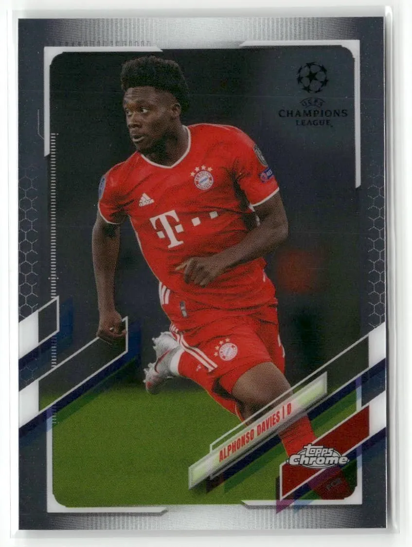 Product image for 2020-21 Topps Chrome UEFA Champions League #42 Alphonso Davies