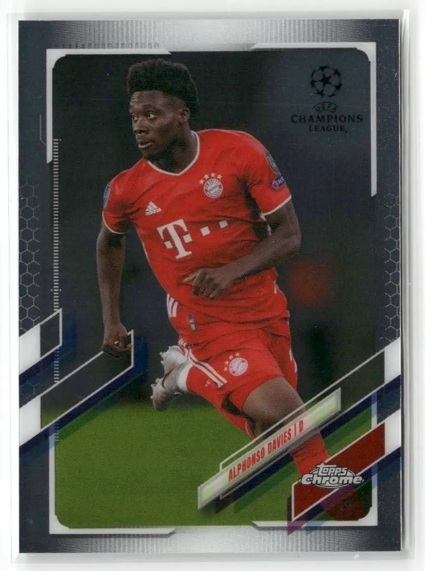 Product image for 2020-21 Topps Chrome UEFA Champions League #42 Alphonso Davies