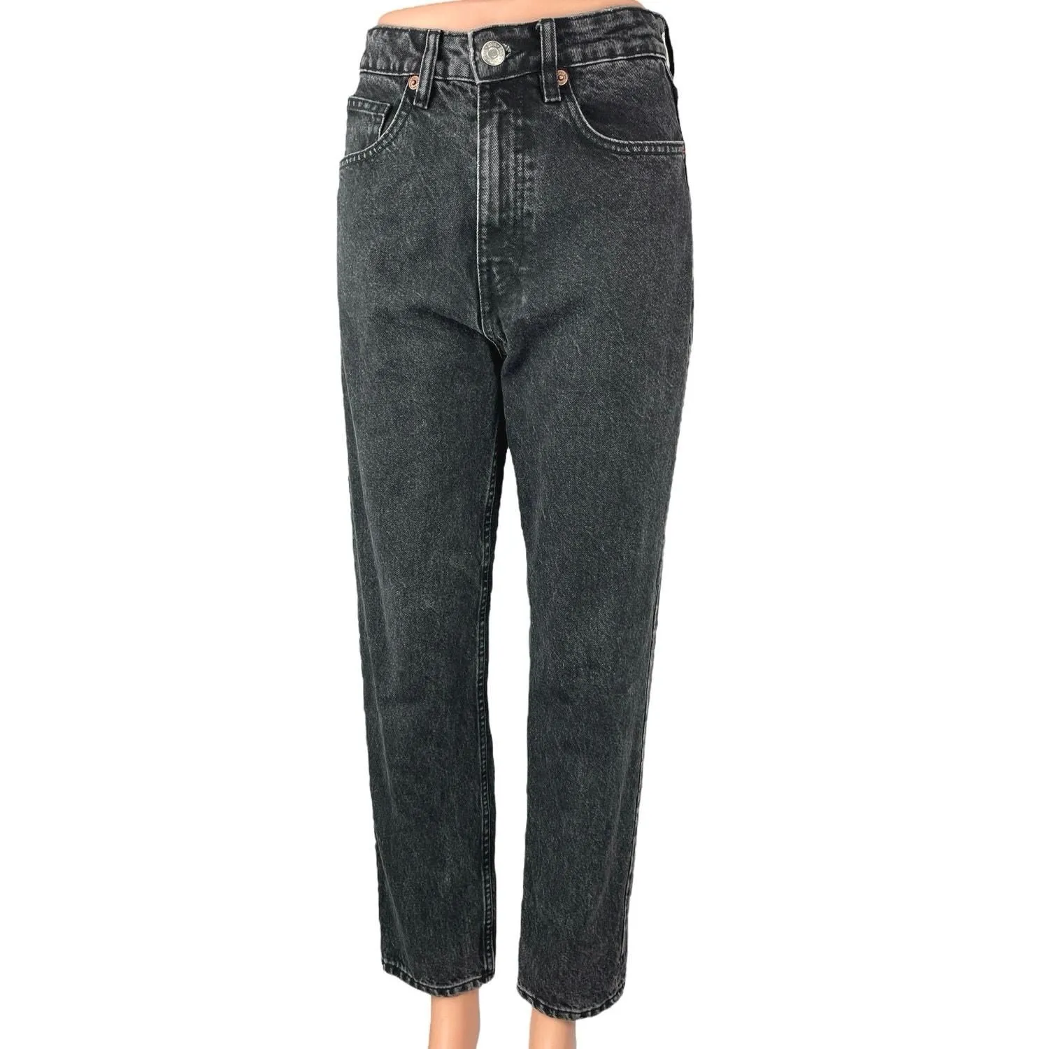 Product image for Zara Women's Black High Waisted Casual Straight Cropped Denim Jeans Size 4 - Bottoms - 4 - pre-owned---good - Zara