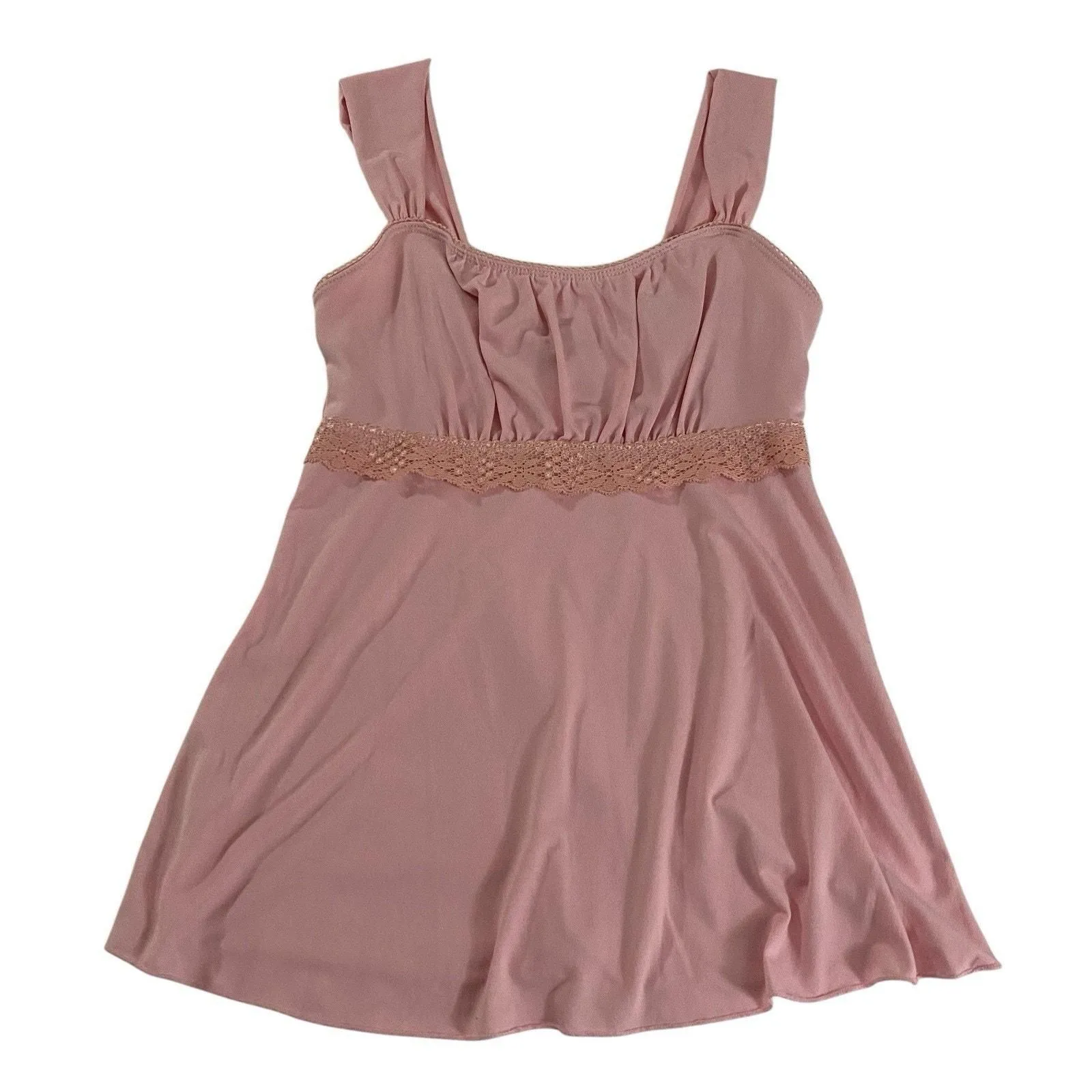 Product image for Vintage Y2K Small I.Z Byer Lace Trim Babydoll Top Soft Baby Pink 2 COQUETTE - S - Tops - pre-owned---excellent - I.Z Byer