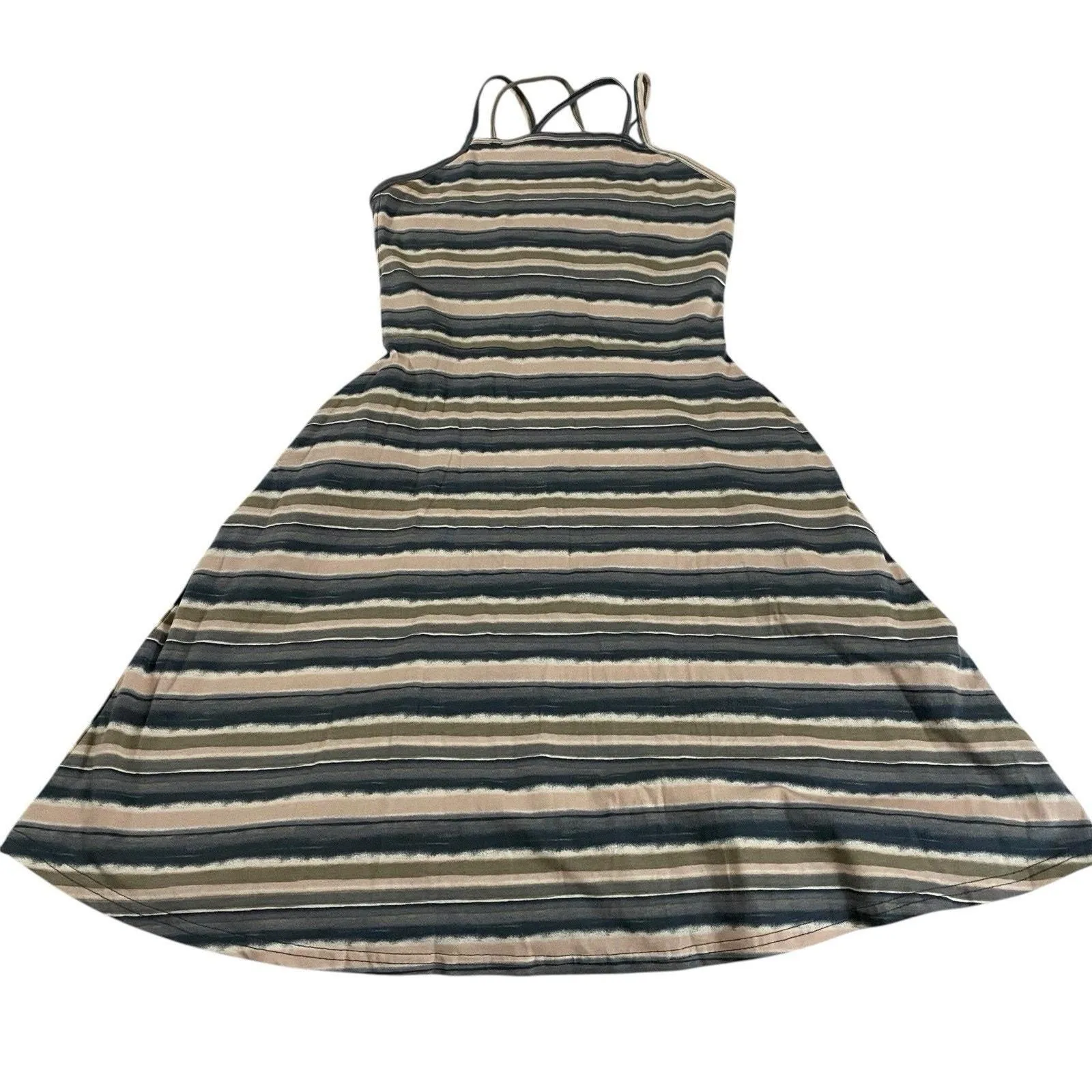 Product image for Pact Swell Striped Strappy Dress Womens Small Fit Flare Sporty Outdoor NWT - S - Dresses - new-with-tags - Pact