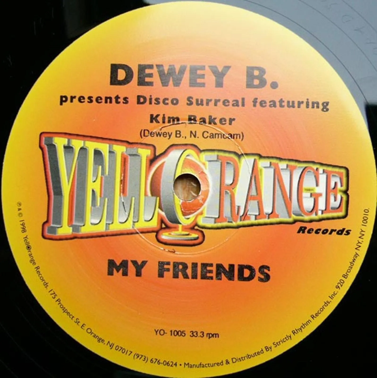 Product image for Dewey B. Presents Disco Surreal Featuring Kim Baker - My Friends (12")