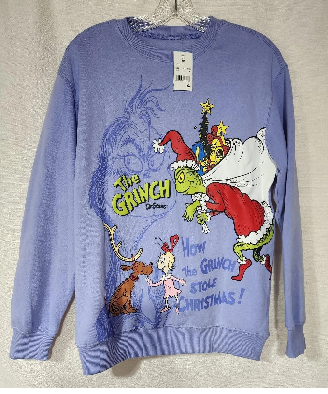 Product image for The Grinch '' How the grinch stole Christmas!'' sweatshirt men's XS