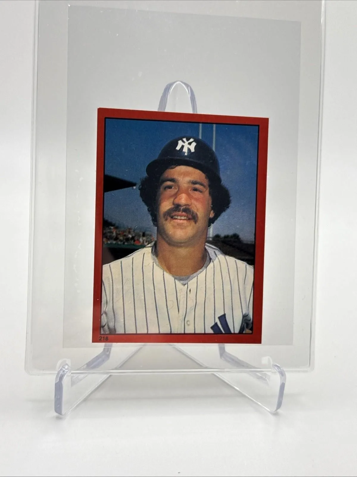 Product image for 1982 O-Pee-Chee Stickers Rick Cerone Baseball Card #218 NM-MT FREE SHIPPING - 1982 - Baseball - 218 - Sticker - Major League (MLB) - O-Pee-Chee - Rick Cerone - 1982 O-Pee-Chee - New York Yankees - No