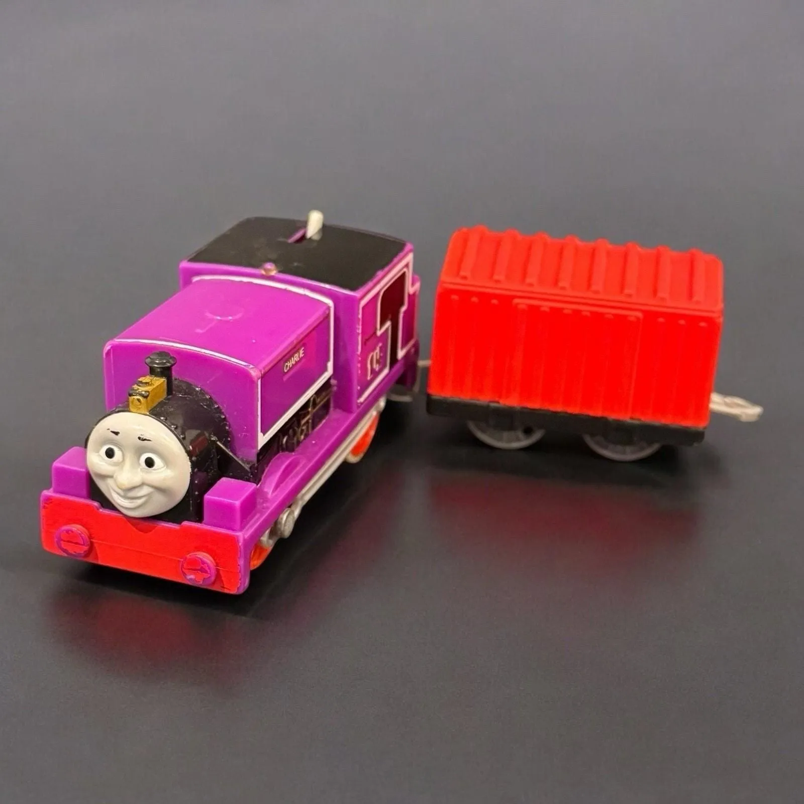 Product image for Motorized Trackmaster Thomas & Friends Train CHARLIE And Red Cargo Car - # 14