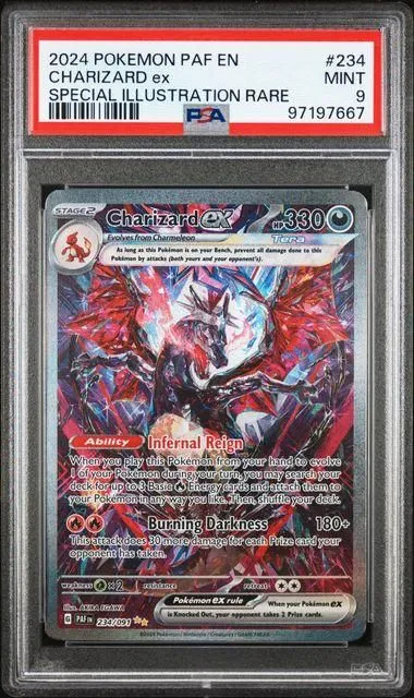 Product image for 2024 POKEMON PAF EN-PALDEAN FATES CHARIZARD ex SPECIAL ILLUSTRATION RARE #234 PSA MINT 9 - 97197667 - 97197667
