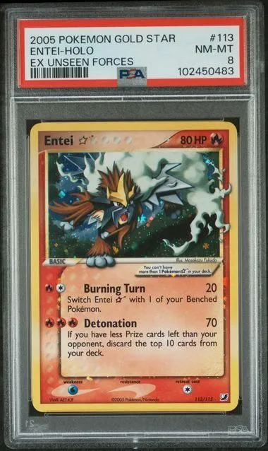 Product image for 2005 POKEMON EX UNSEEN FORCES ENTEI-HOLO EX UNSEEN FORCES #113 PSA NM-MT 8 - 102450483 - 102450483