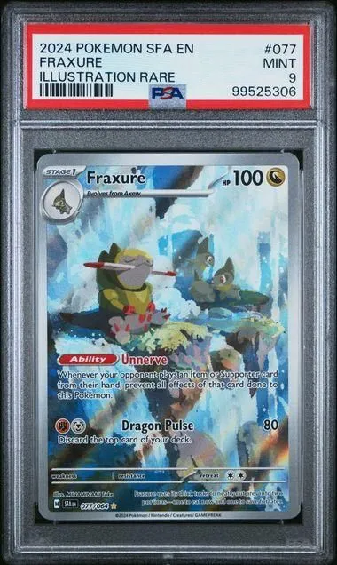 Product image for 2024 POKEMON SFA EN-SHROUDED FABLE FRAXURE ILLUSTRATION RARE #77 PSA MINT 9 - 99525306 - 99525306