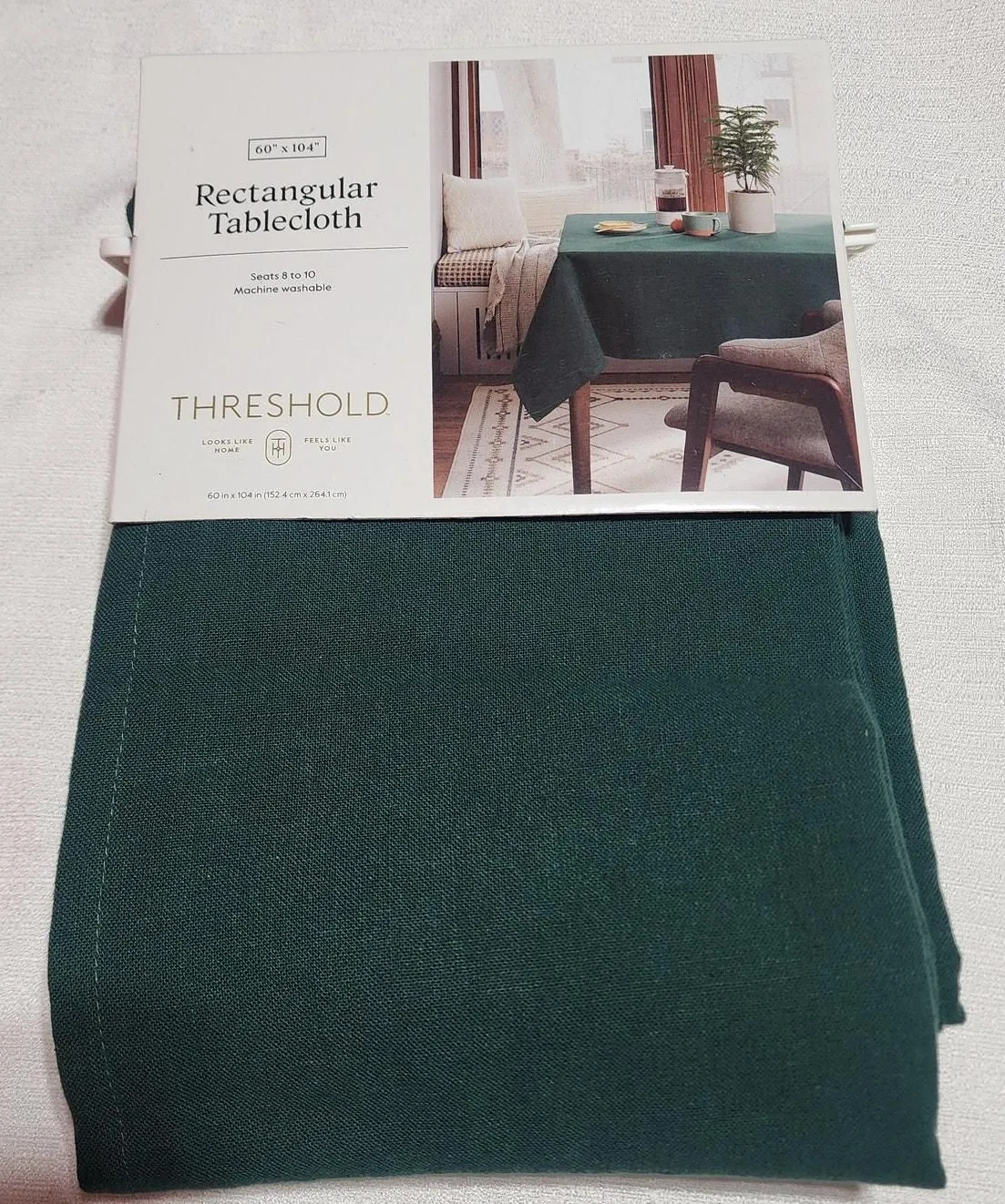 Product image for Threshold rectangular tablecloth W60''x L104''seats 8-10