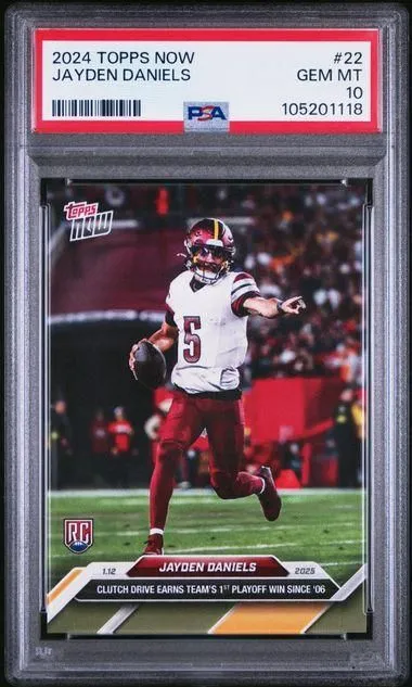 Product image for 2024 TOPPS NOW JAYDEN DANIELS #22 PSA GEM MT 10 - 105201118 - 105201118