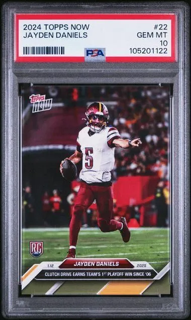 Product image for 2024 TOPPS NOW JAYDEN DANIELS #22 PSA GEM MT 10 - 105201122 - 105201122