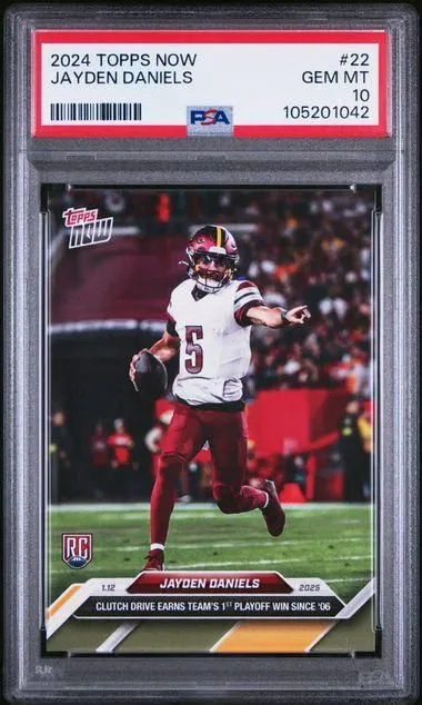 Product image for 2024 TOPPS NOW JAYDEN DANIELS #22 PSA GEM MT 10 - 105201042 - 105201042