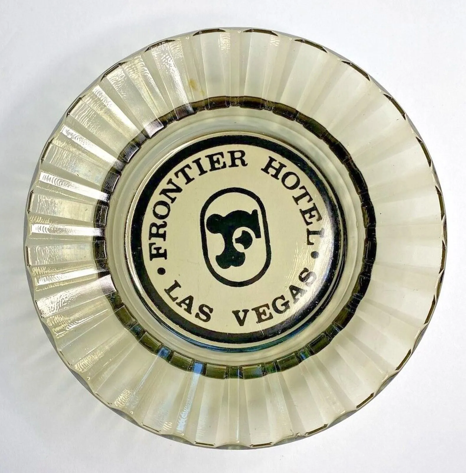 Product image for Frontier Hotel Ashtray Las Vegas Smoked Glass PB182-7