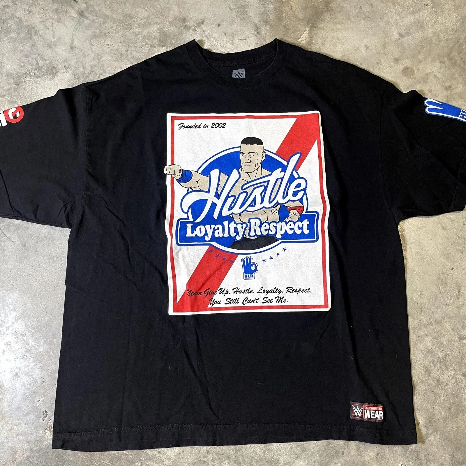Product image for WWE Hustle Loyalty Respect John Cena T-Shirt - pre-owned---good - WWE