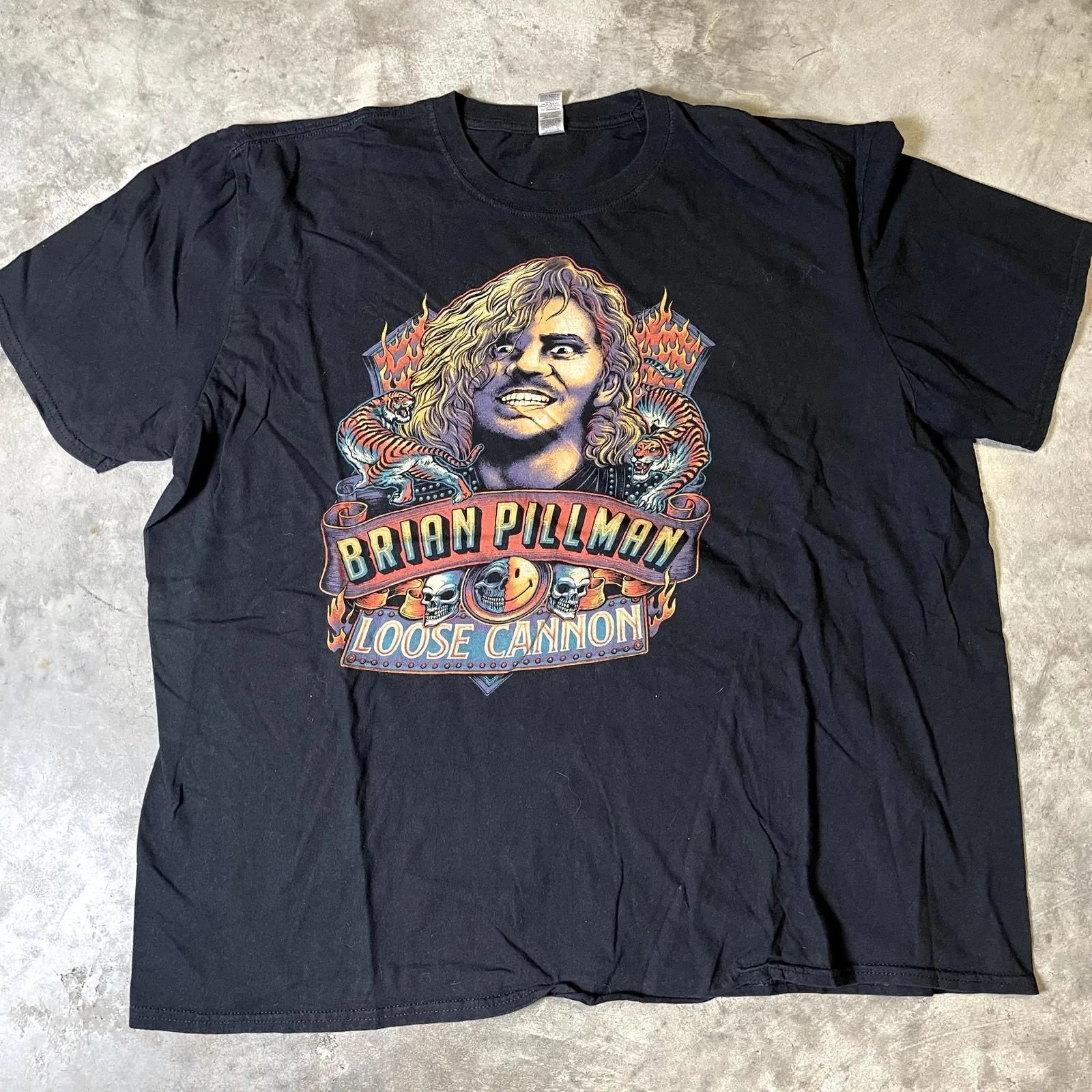 Product image for Gildan Brian Pillman Loose Cannon WWE WWF T-Shirt - pre-owned---good - Gildan