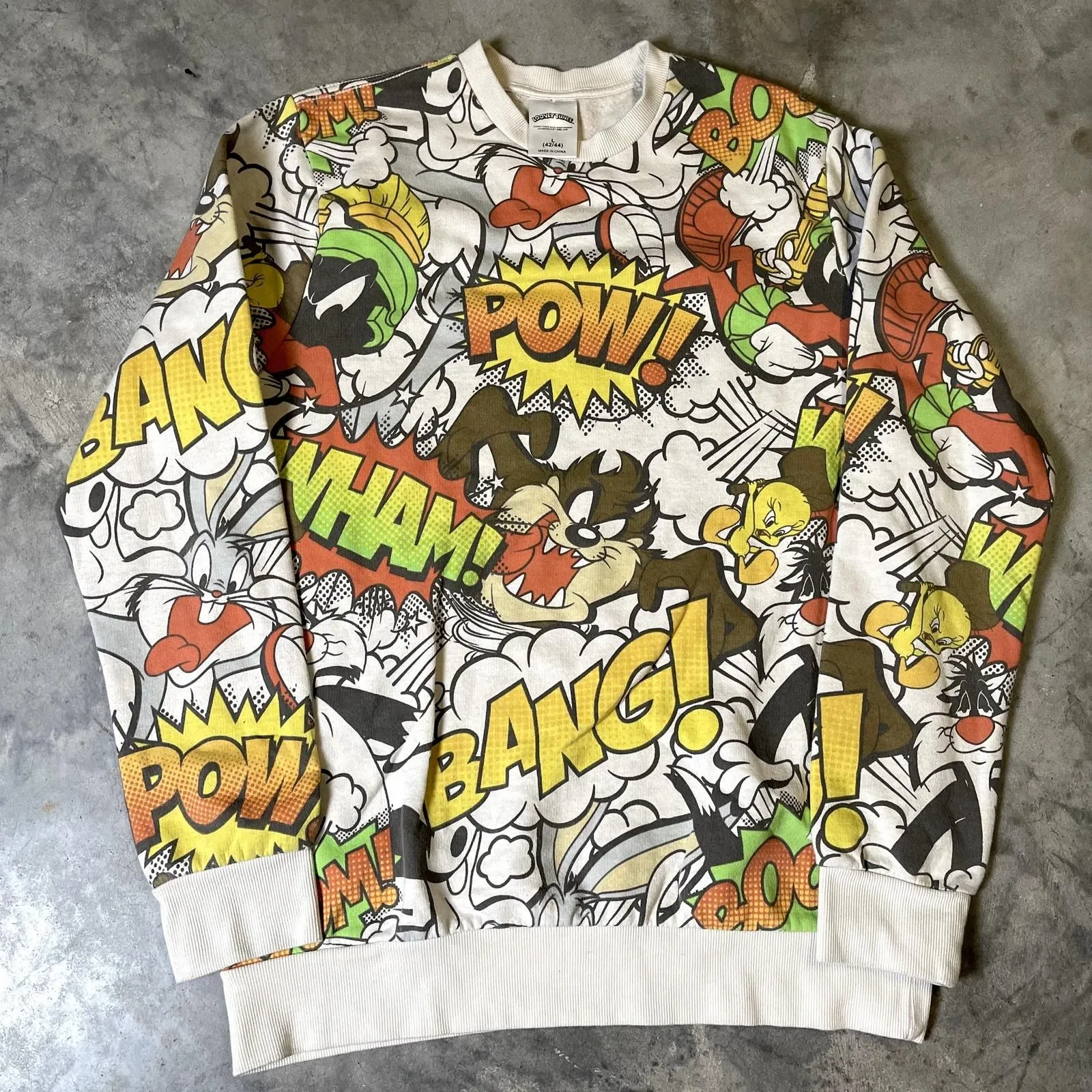 Product image for Vintage Looney Tunes Comic Sweatshirt - pre-owned---good - Looney Tunes