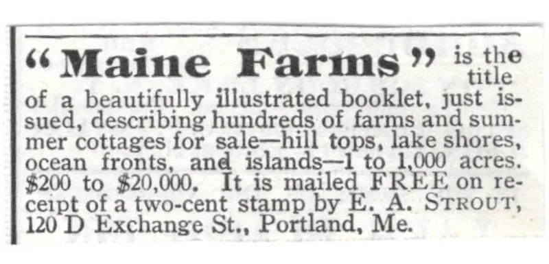 Product image for Maine Farms Lake Shores Ocean Fronts  Portland ME 1903 Magazine Ad SAG6-S18