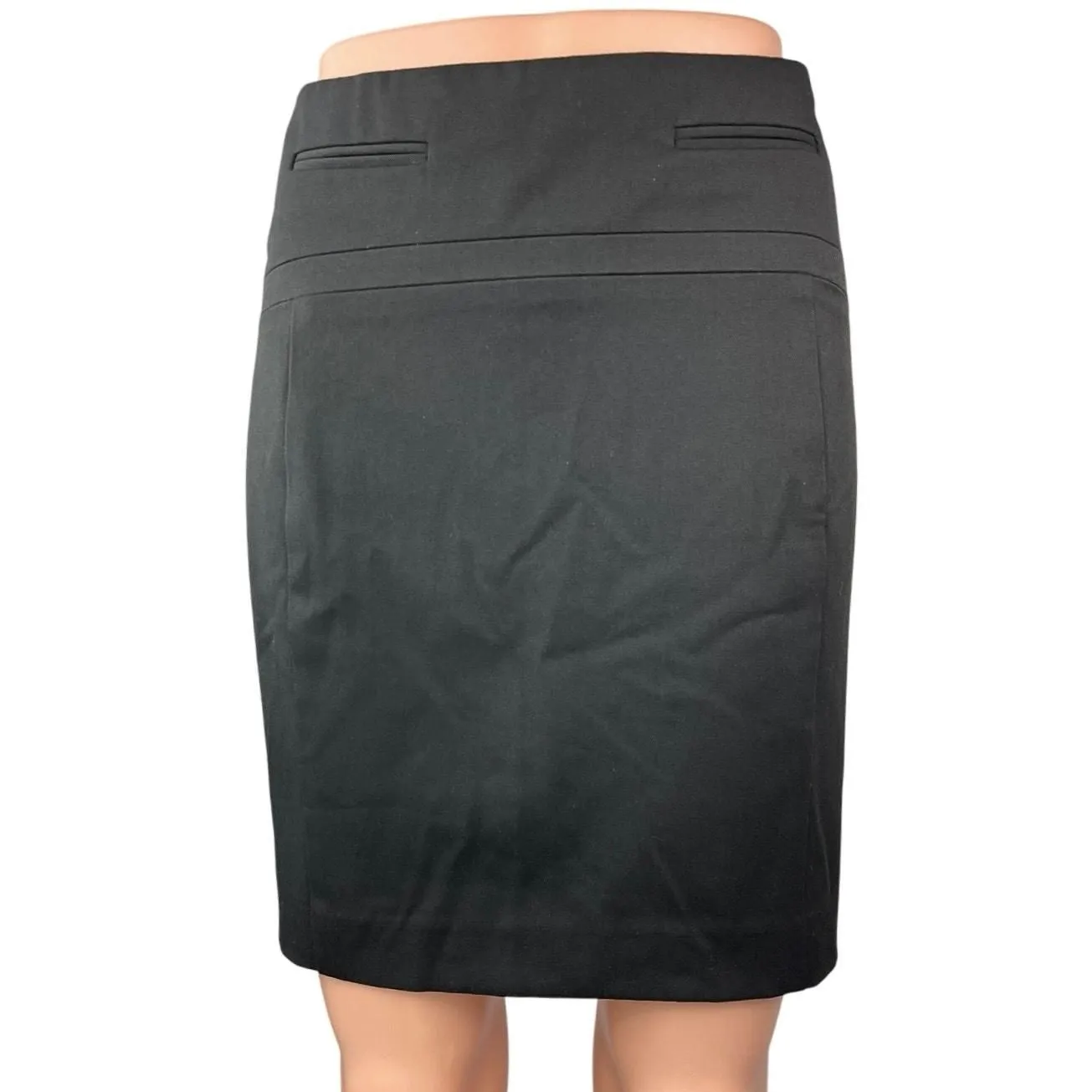 Product image for Express Women's Black Zipper Straight Pencil Knee Length Mini Skirt Size 0 - 0 - Bottoms - pre-owned---good - Express
