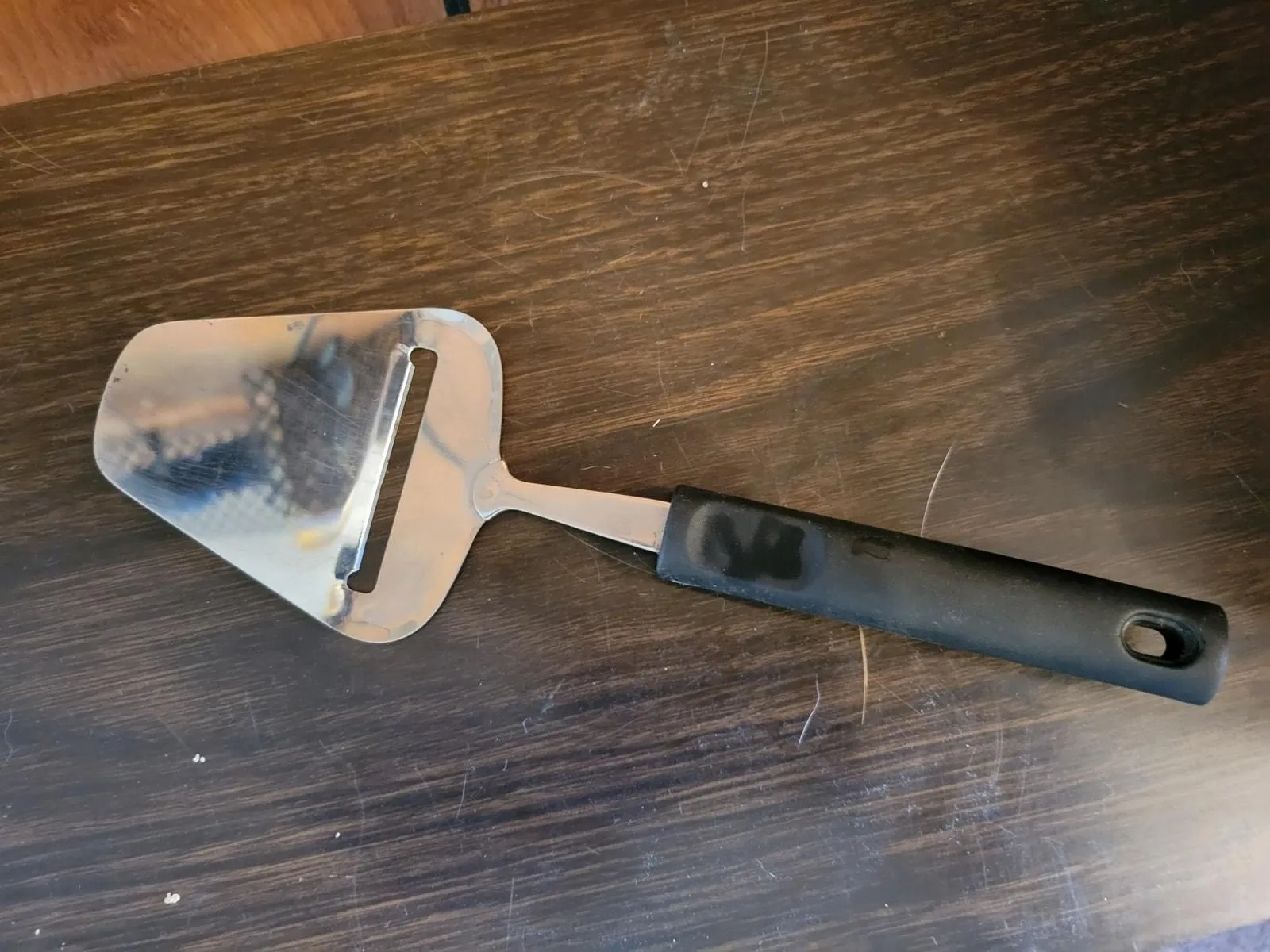 Product image for Stainless Steel Cheese Slicer/Server w/Black Handle - Made in Japan