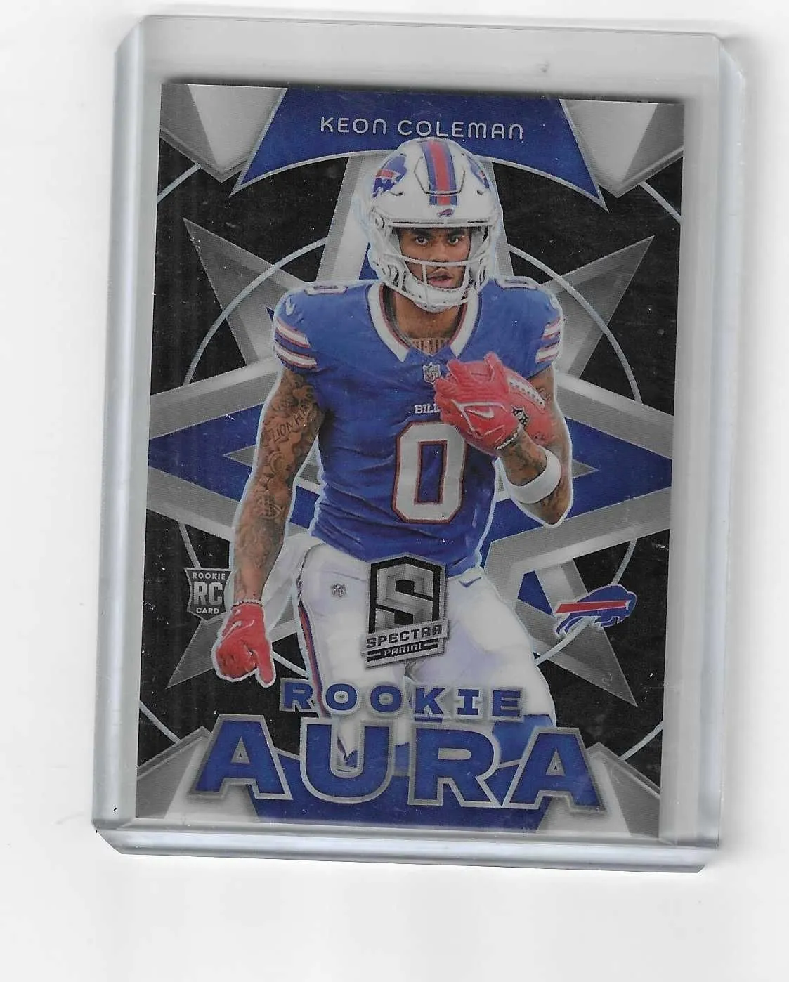 Product image for 2024 Spectra Rookie Aura Keon Coleman RC #89/125--Bills  - Football - RC - Keon Coleman - Spectra Rookie Aura