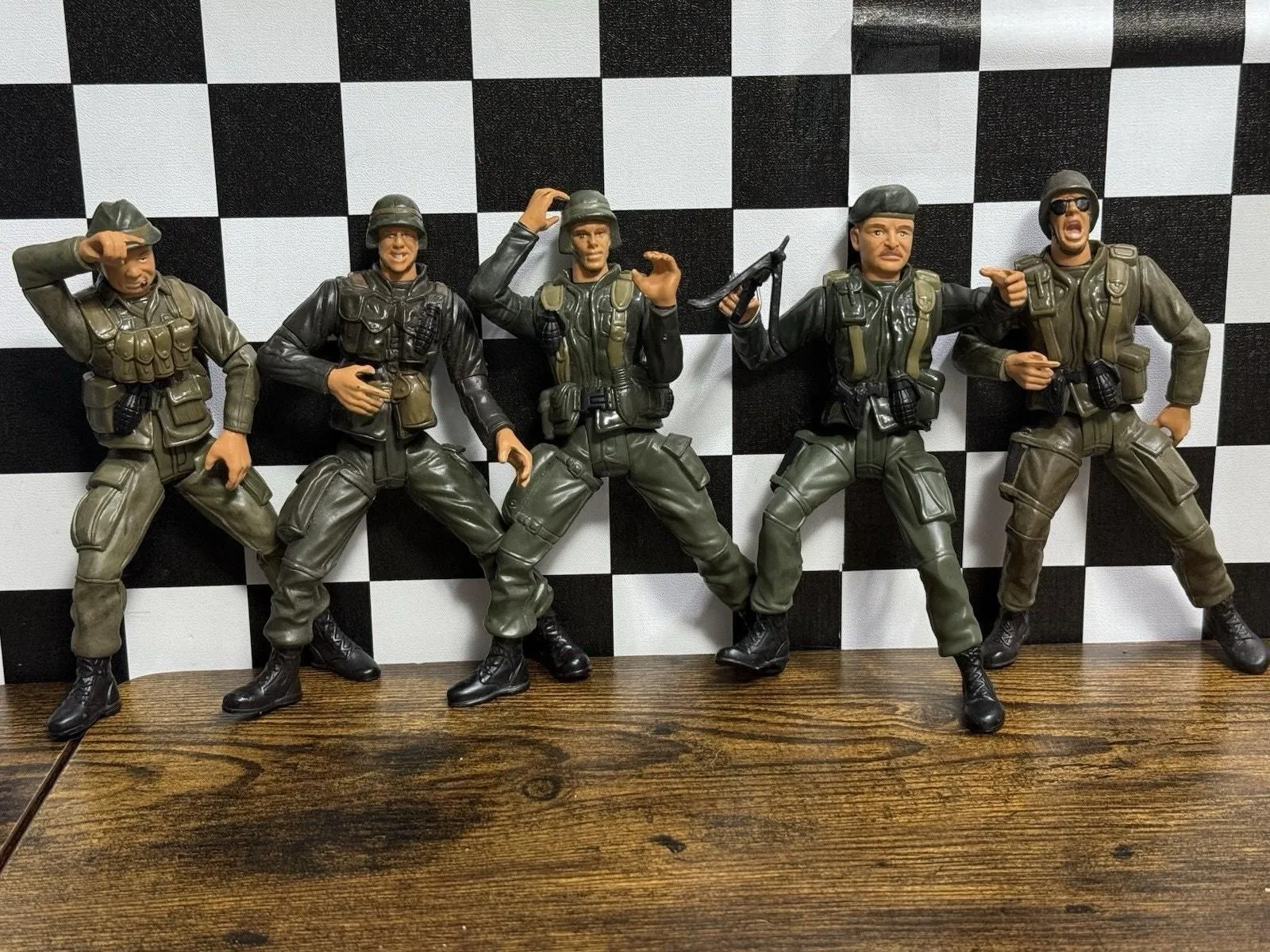 Product image for Army Soldier Action Figures Lot of 5 Grand Toys International GTI Vintage 5”