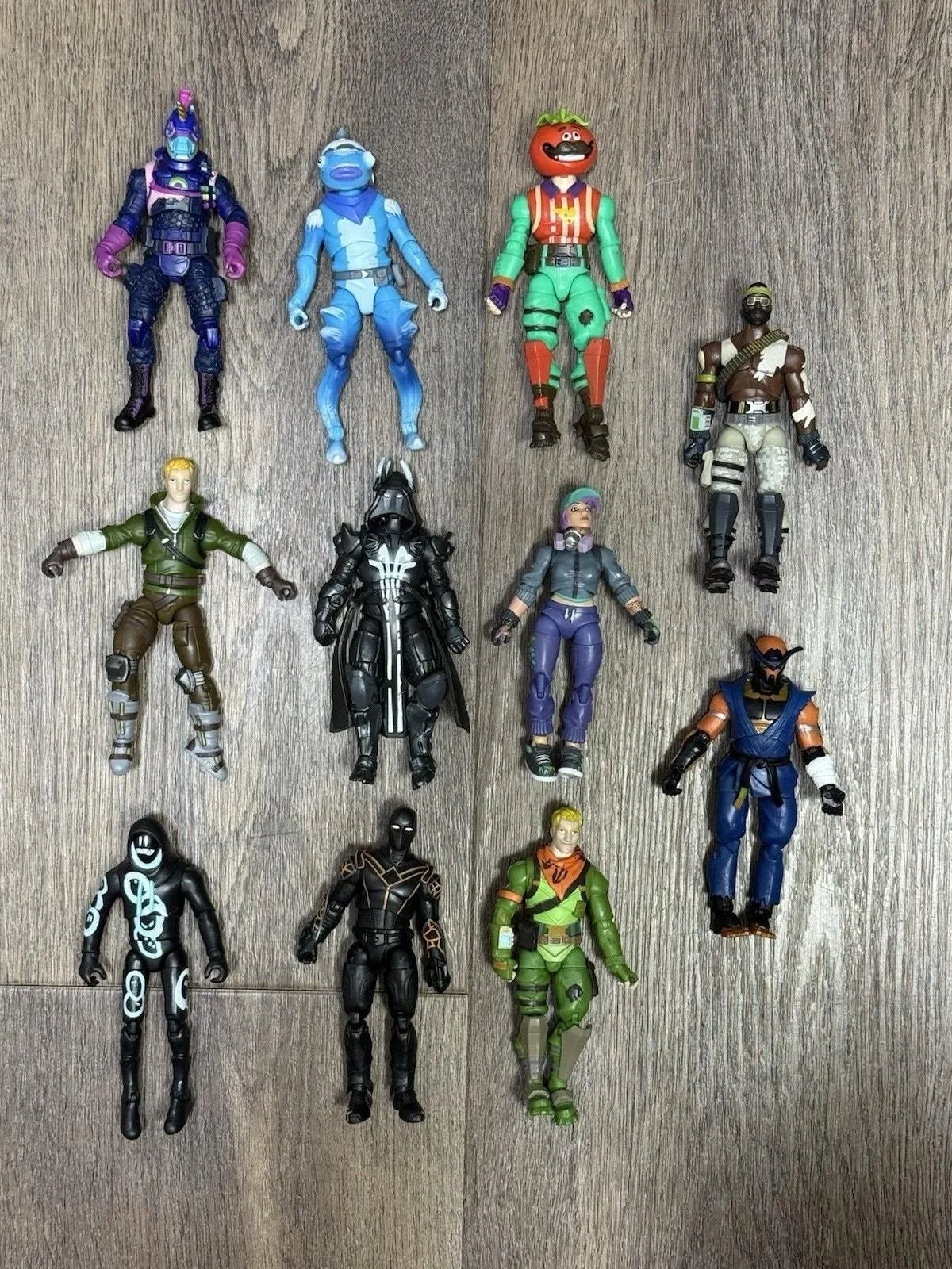 Product image for Fortnite Lot of 11 Figures, Jazwares Loose 4”, Rex, Tomatohead, Teknique, Grimey