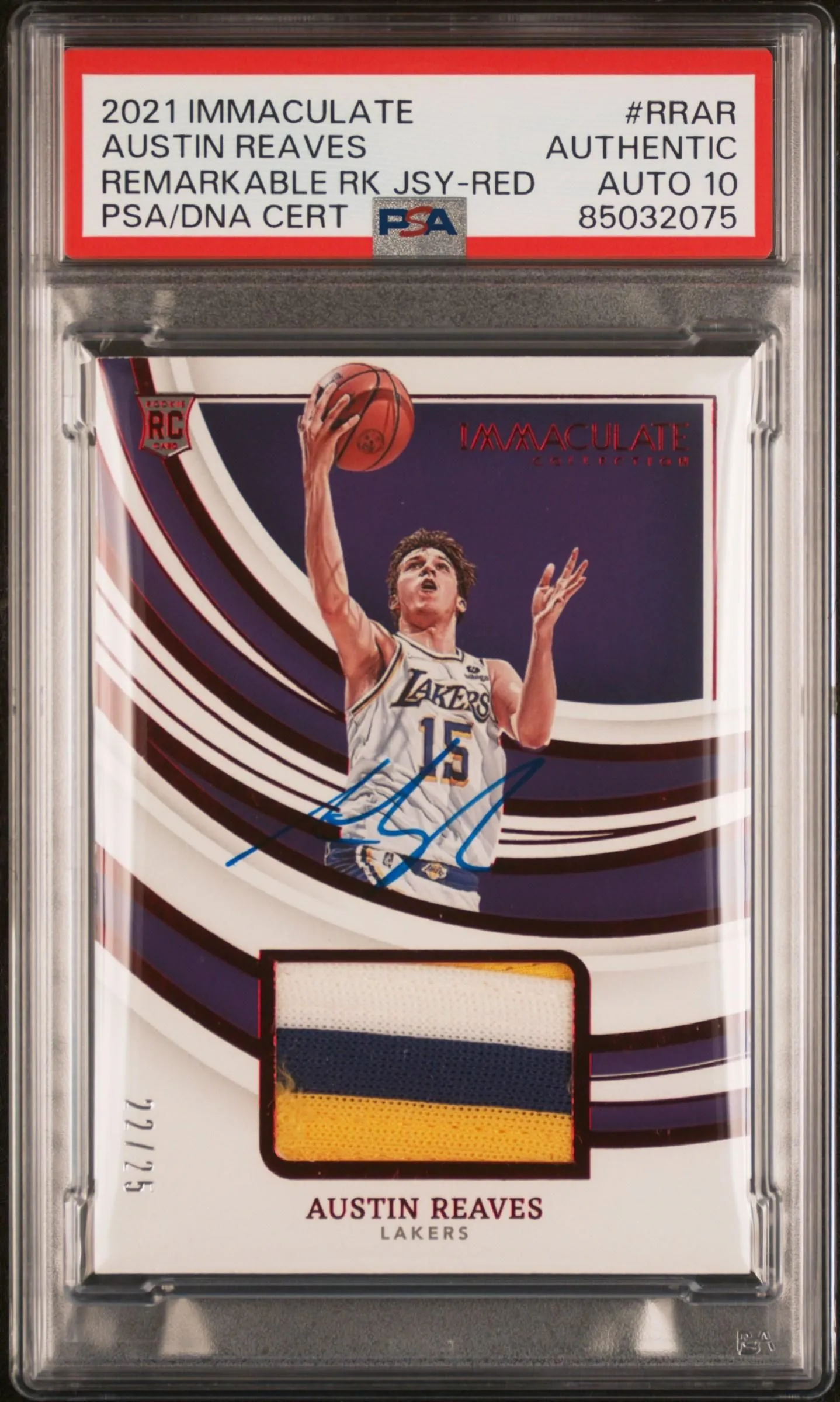 Product image for 2021 Panini Immaculate Collection Remarkable Rookie Jerseys Austin Reaves PSA - Austin Reaves - 2021 - 10 - Basketball - RRAR - Panini - Austin Reaves - 2021 Panini Immaculate Collection Remarkable Rookie Jerseys - 1 - 0