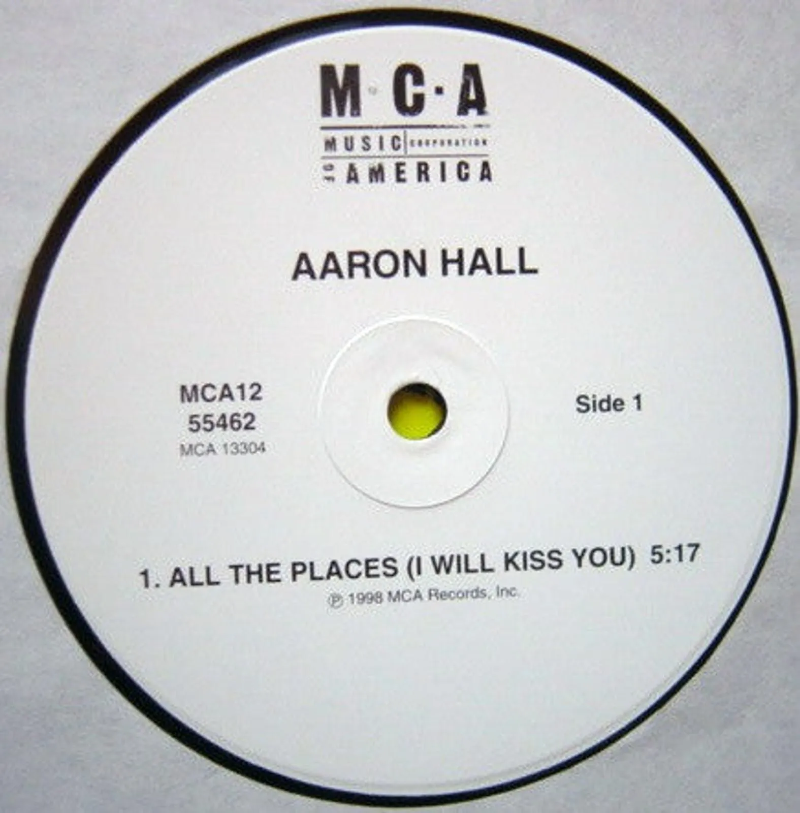 Product image for Aaron Hall - All The Places (I Will Kiss You) / Move It Girl (12") - good-g-