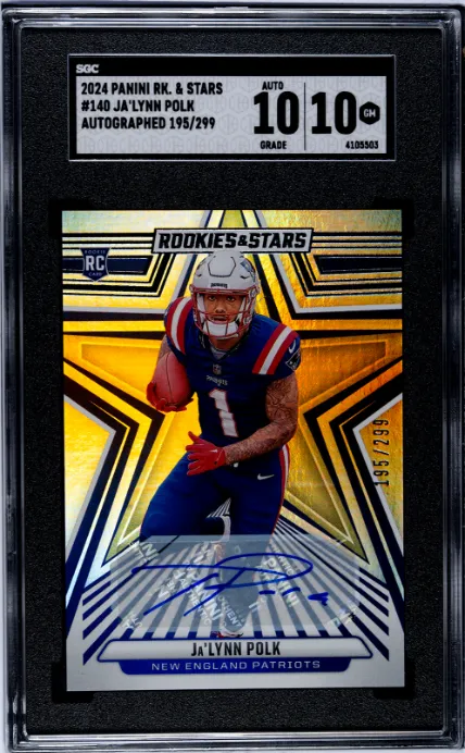 Product image for 2024 Panini Rookies & Stars #140 Ja'Lynn Polk Auto. SGC 10