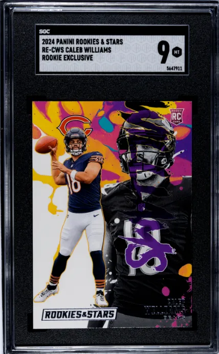 Product image for 2024 Panini Rookies & Stars #RE-CWS Caleb Williams Rookie Exclusive SGC 9