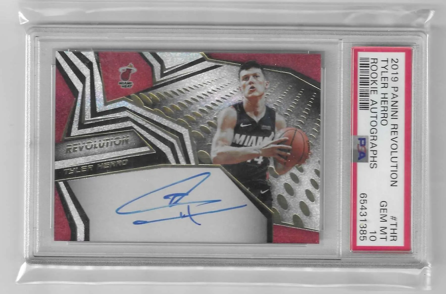 Product image for 2019 Panini Revolution Rookie Autographs Tyler Herro #THR PSA 10 - Tyler Herro - 2019 - Basketball - THR - Panini - Tyler Herro - 2019 Panini Revolution Rookie Autographs - 67 - 0 - Yes