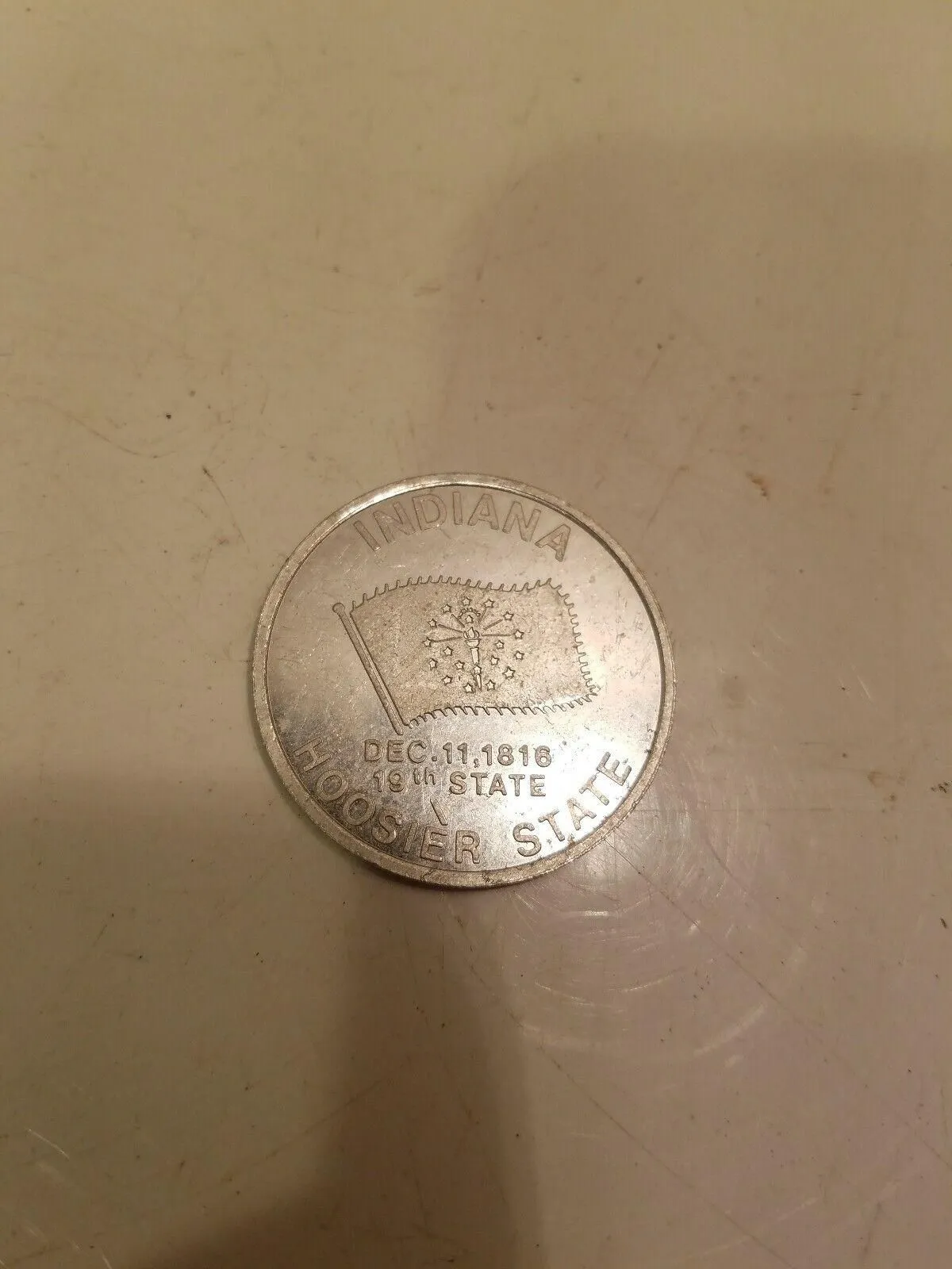 Product image for Vintage Indiana Hoosier State Aluminum Silver Token - Coins, non-U.S. currency - Other - No - good