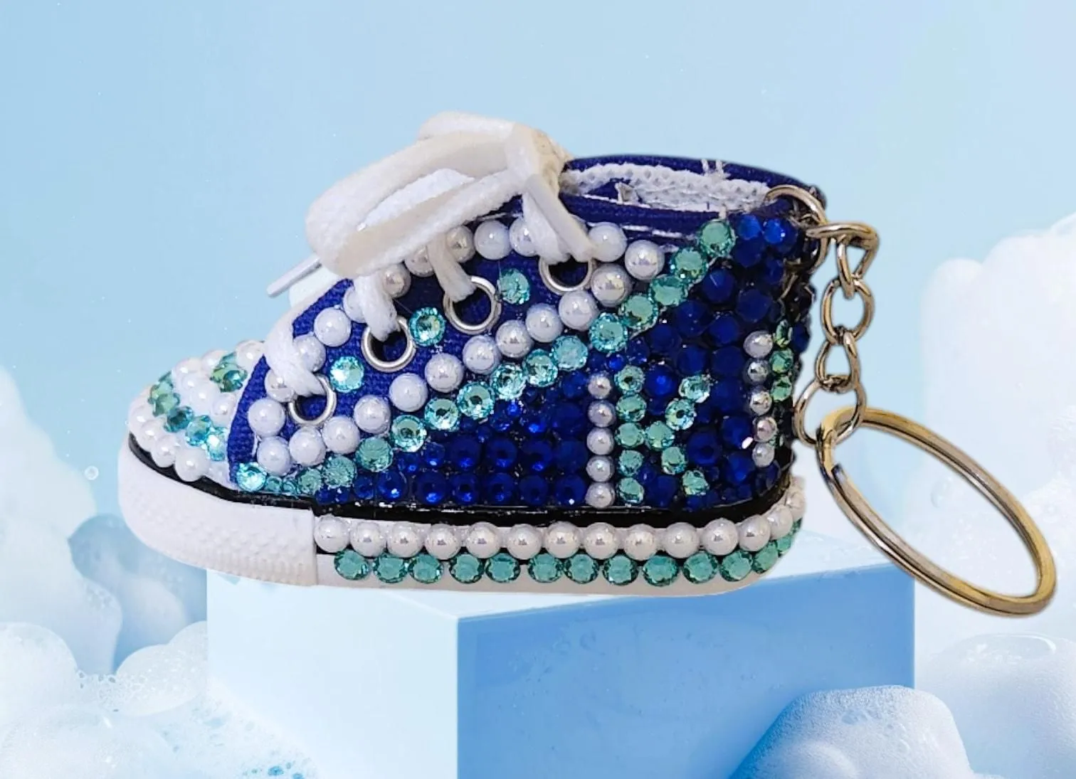 Product image for Kappa Kappa Gamma Keychain Blue Custom Made Shoe