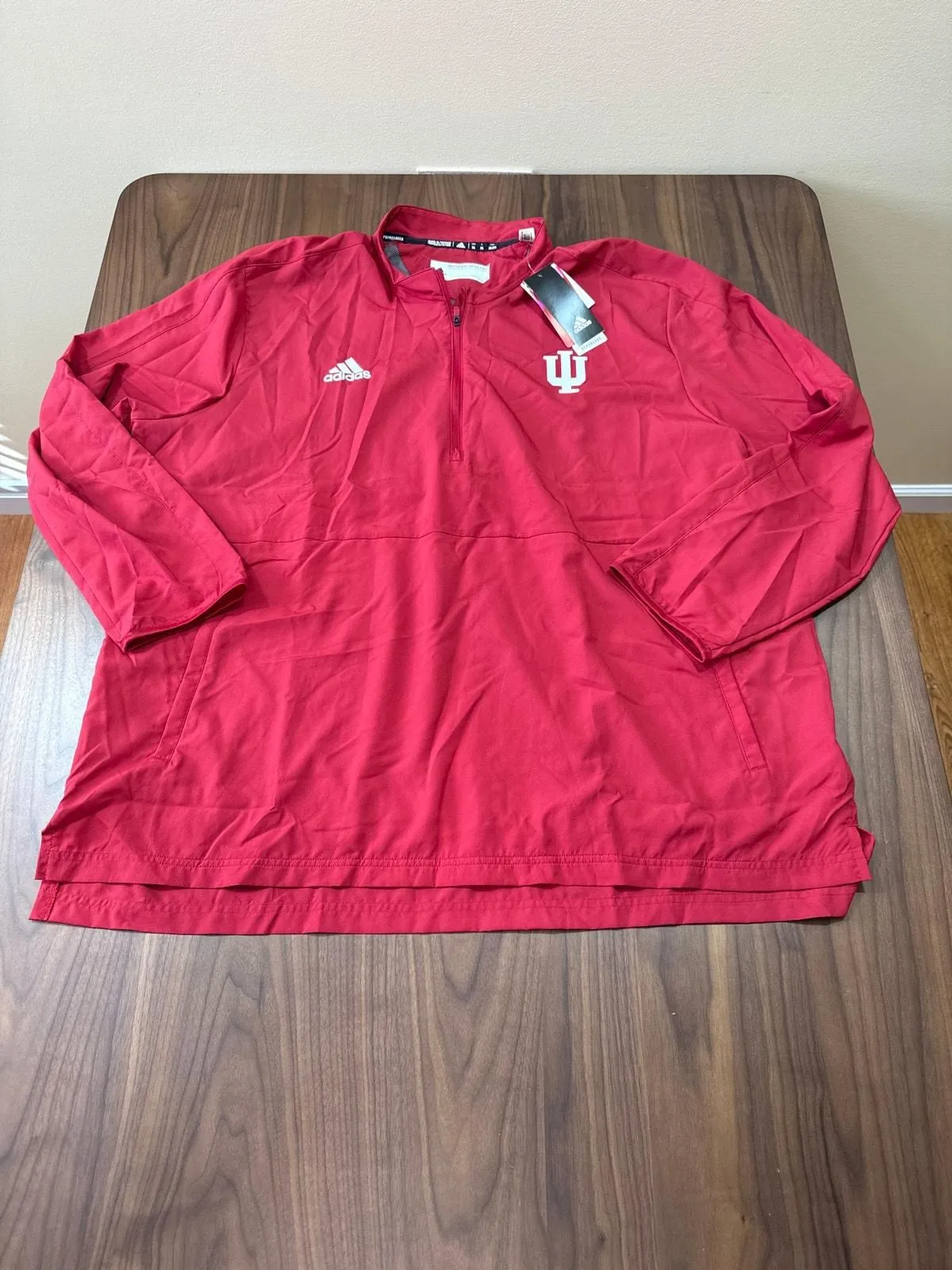 Product image for Adidas University of Indiana quarter zip jacket size 2XL NWT ￼ - Adidas