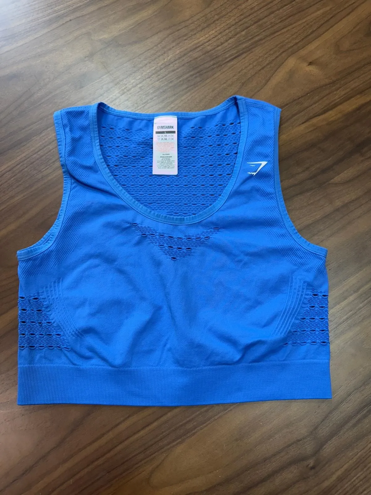 Product image for Gymshark seamless bra crop size large blue NWOT ￼ - Gymshark 