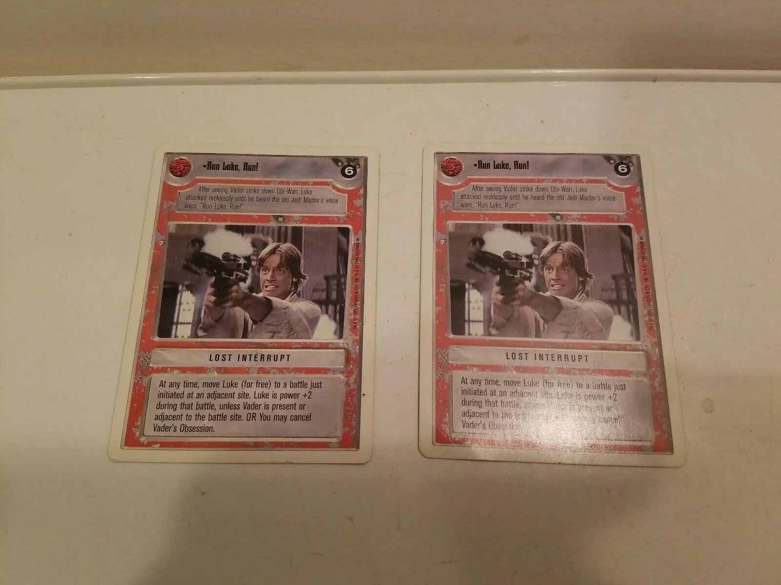 Product image for Star Wars CCG Decipher 1995 Run Luke Run - Lot of 2 - No - No - moderately-played