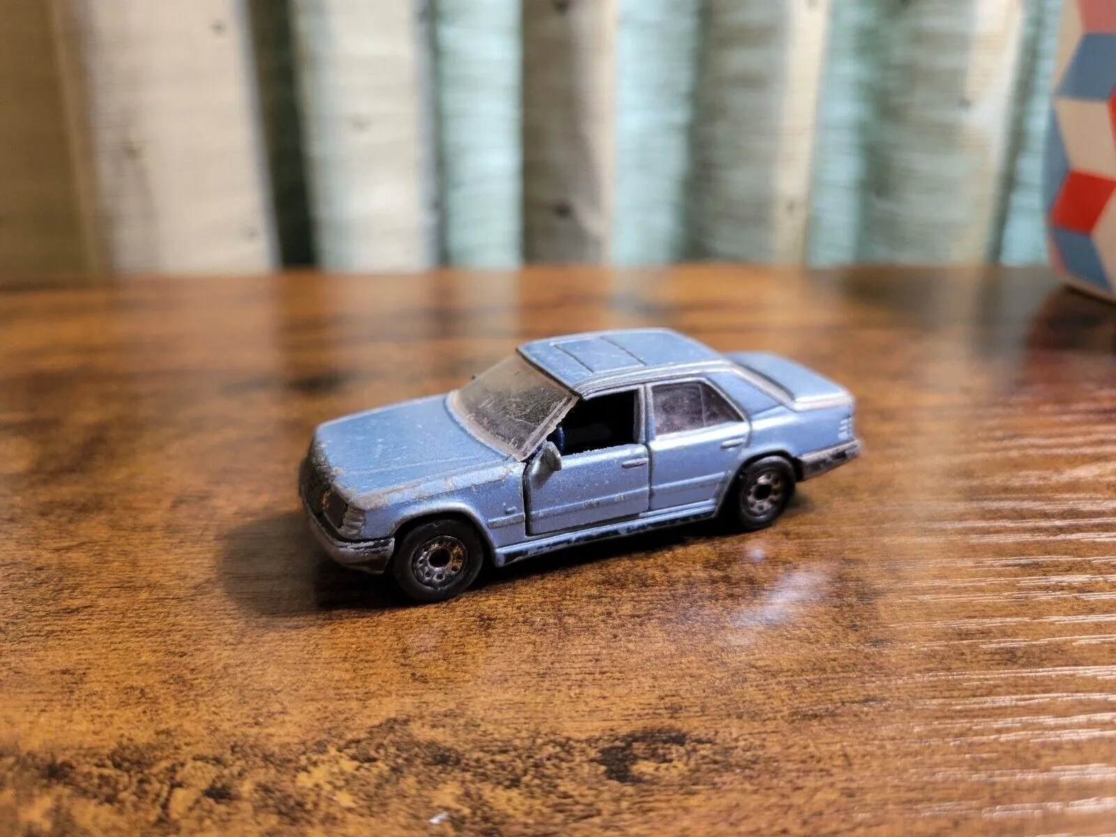 Product image for 1986 Matchbox - Light Blue Mercedes Benz 300E - 1:61 - Made in Macau -Doors Open