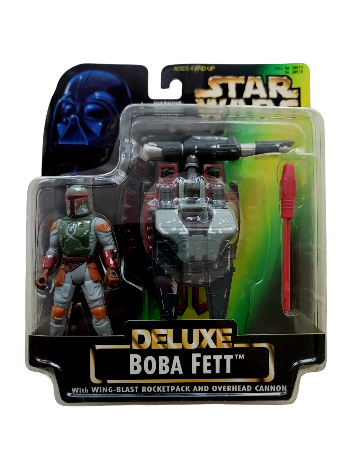Product image for Star Wars POTF2 Deluxe Boba Fett with Wing-blast Rocketpack and Overhead Cannon