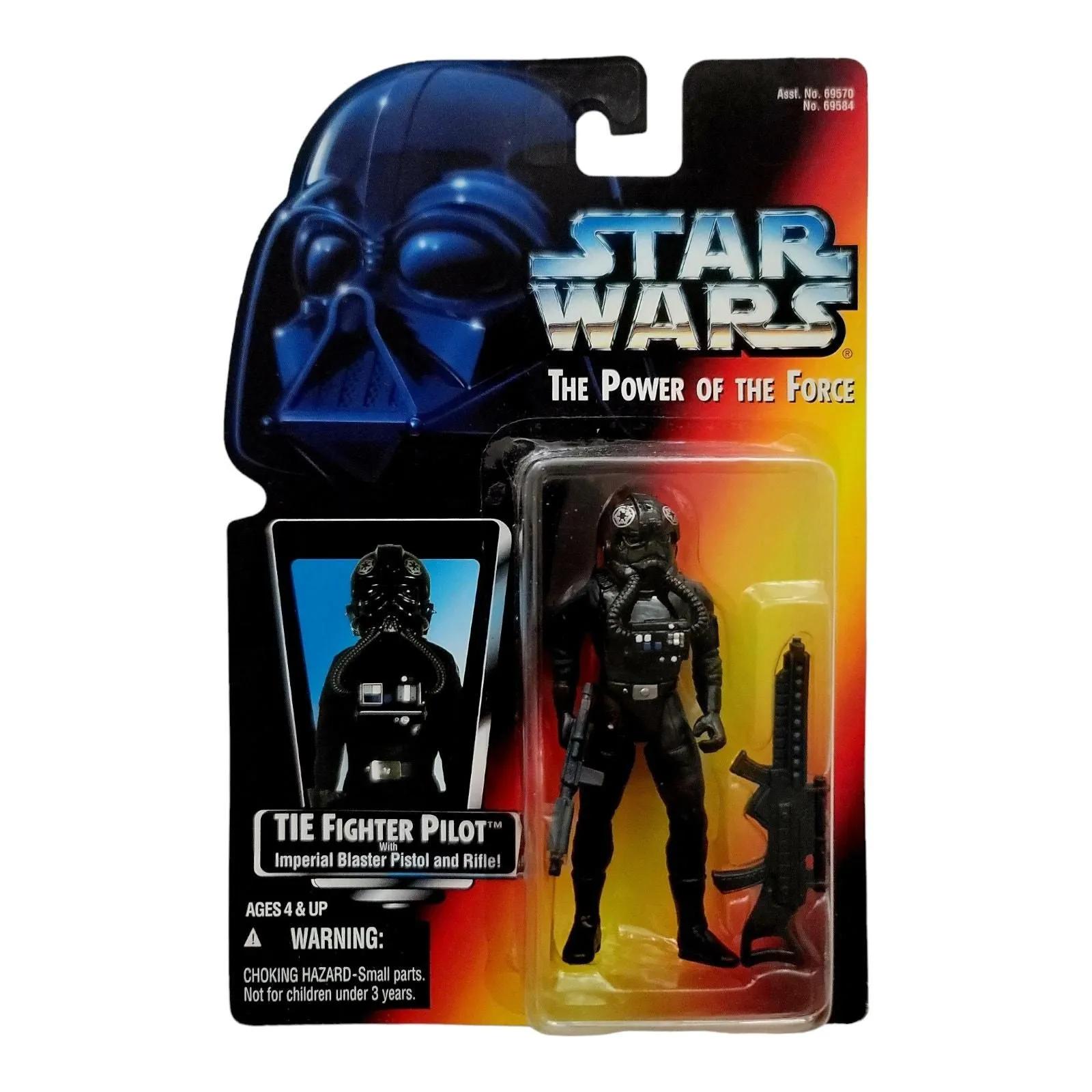 Product image for Star Wars POTF2 TIE Fighter Pilot, Orange Card, Hasbro '95