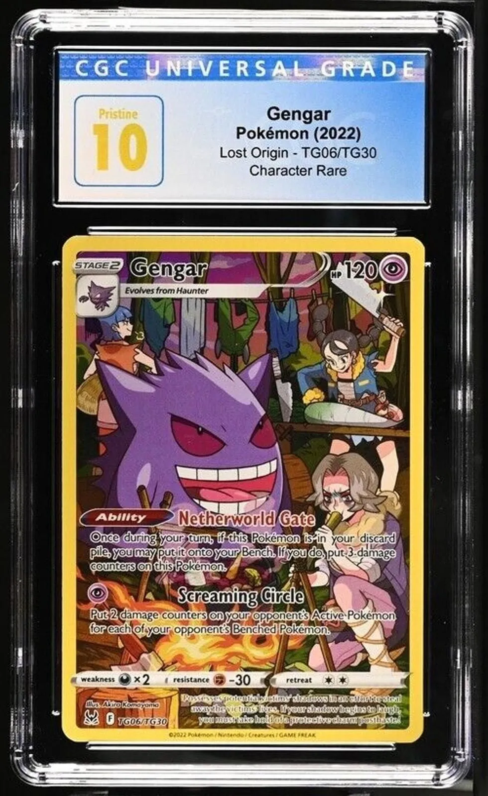 Product image for POKEMON 2022 Lost Origin Gengar TG06/TG30 Full Art CGC 10 PRISTINE 10 !!