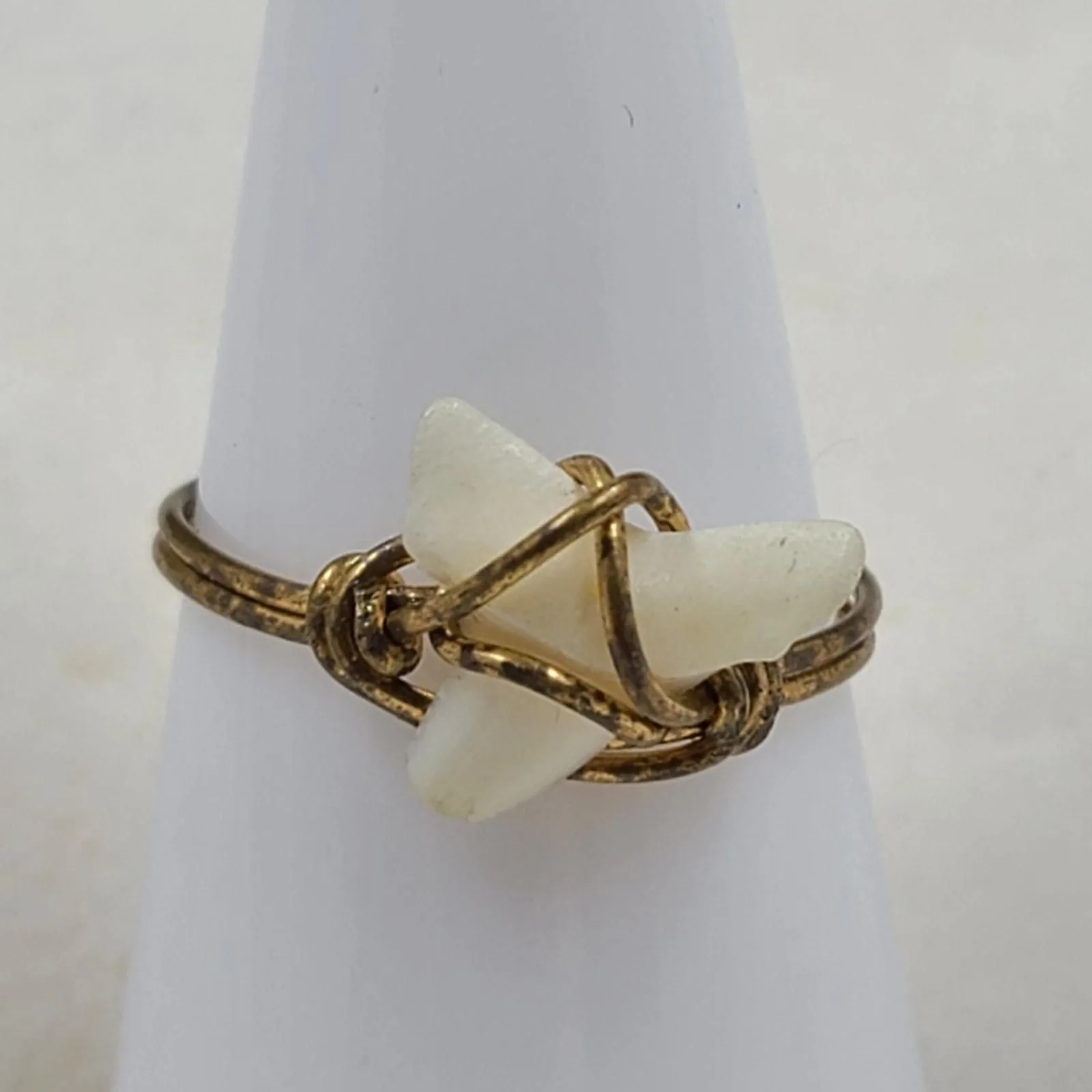 Product image for Wire Wrapped Shark Tooth Ring - pre-owned---good