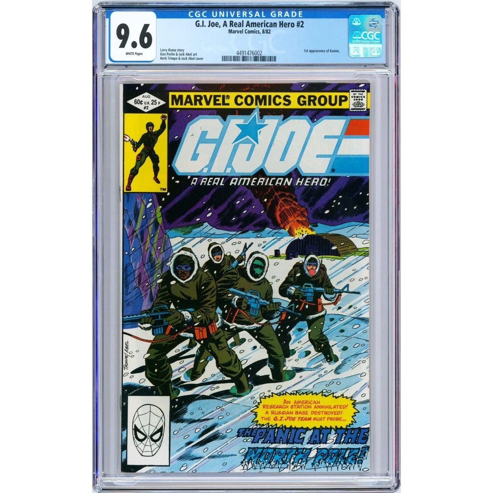 Product image for G.I. Joe, A Real American Hero #2 1982 Marvel CGC 9.6 1st appearance of Kwinn 