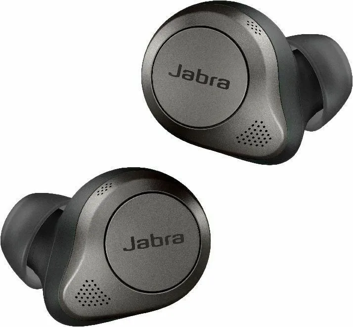 Product image for Jabra Elite 85t True Wireless Bluetooth Noise Cancelling Earbuds, Titanium Black