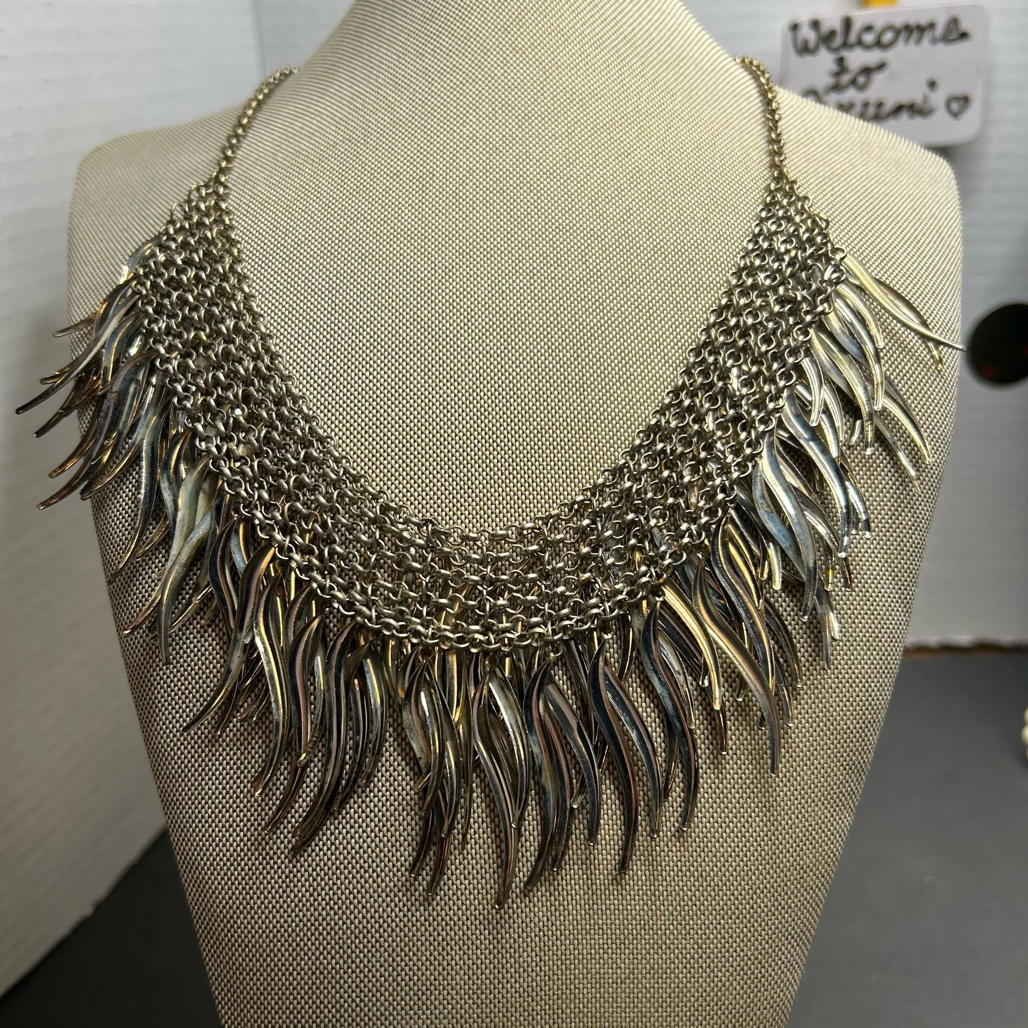 Product image for A36. BAR III Caterpillar Womens Necklace