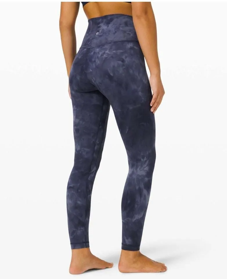 Product image for (6) $118 Lululemon Align Pant 25" Diamond Dye Diamond Dye Asphalt Grey True Navy - Lululemon