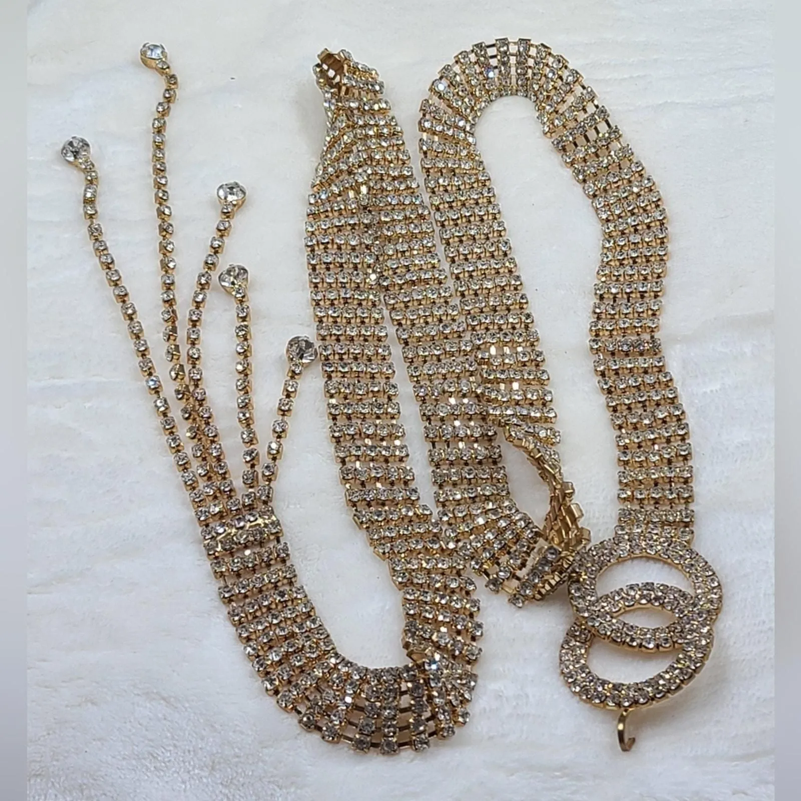 Product image for Gold Tone Rhinestone Belt