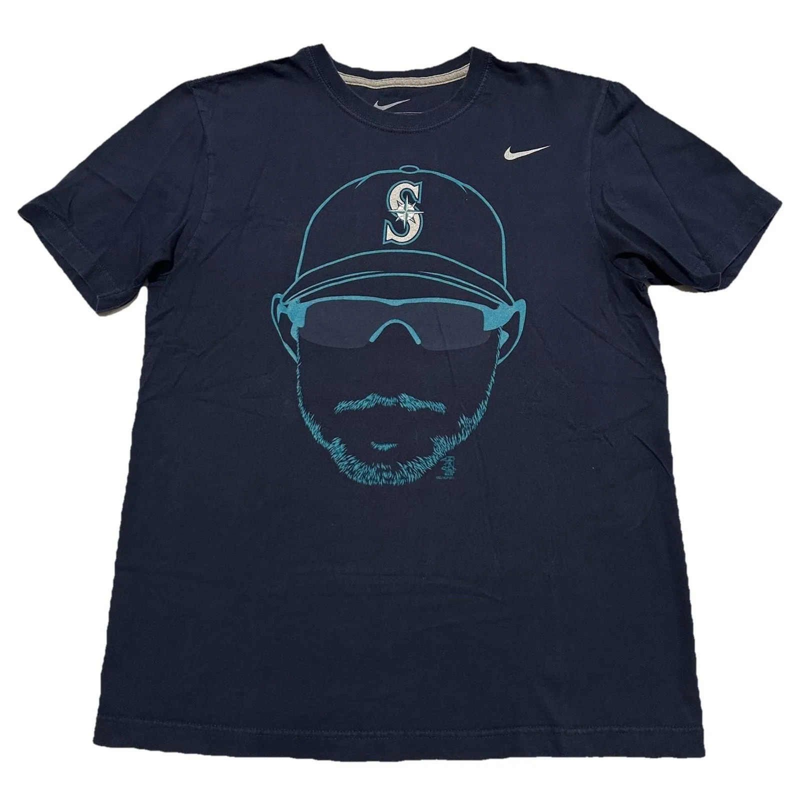 Product image for Nike MLB Seattle Mariners Ichiro Suzuki Head Face Vector T-Shirt Men’s Medium - Tops - Medium - pre-
